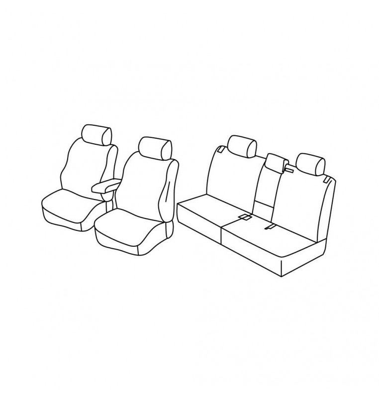 Set coprisedili Superior - Nocciola - compatibile per Nissan X-Trail (06/14>09/22)