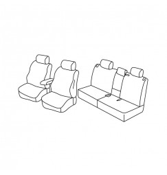 Set coprisedili Superior - Beige - compatibile per Nissan X-Trail (06/14>09/22)