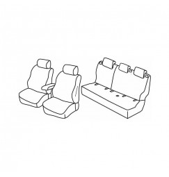 Set coprisedili Superior - Beige - compatibile per Nissan Qashqai (02/14>03/21) Visia