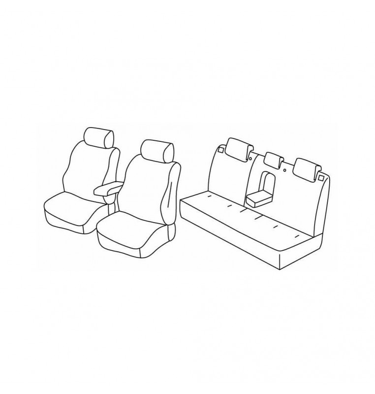 Set coprisedili Superior - Beige - compatibile per Mitsubishi Lancer 4p (07/08>12/11)