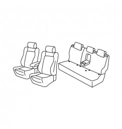 Set coprisedili Superior - Nocciola - compatibile per Nissan Qashqai (08/17>03/21) N-Connecta