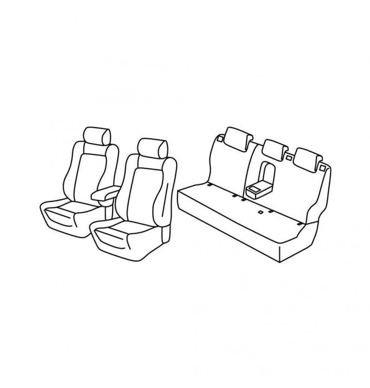 Set coprisedili Superior - Nocciola - compatibile per Nissan Qashqai (08/17>03/21) N-Connecta