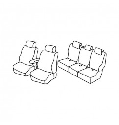 Set coprisedili Superior - Nocciola - compatibile per Nissan Pathfinder (03/05>09/10)