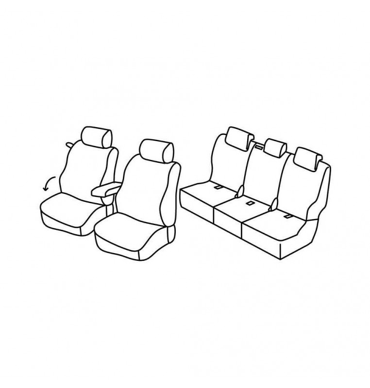 Set coprisedili Superior - Nocciola - compatibile per Nissan Pathfinder (03/05>06/14)