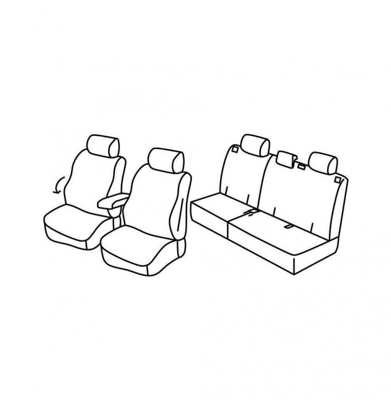 Set coprisedili Superior - Nocciola - compatibile per Opel Antara (11/06>05/17)