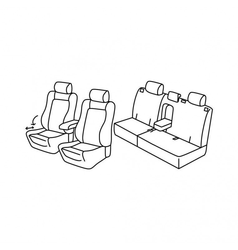 Set coprisedili Superior - Nocciola - compatibile per Opel Antara (11/06>05/17)