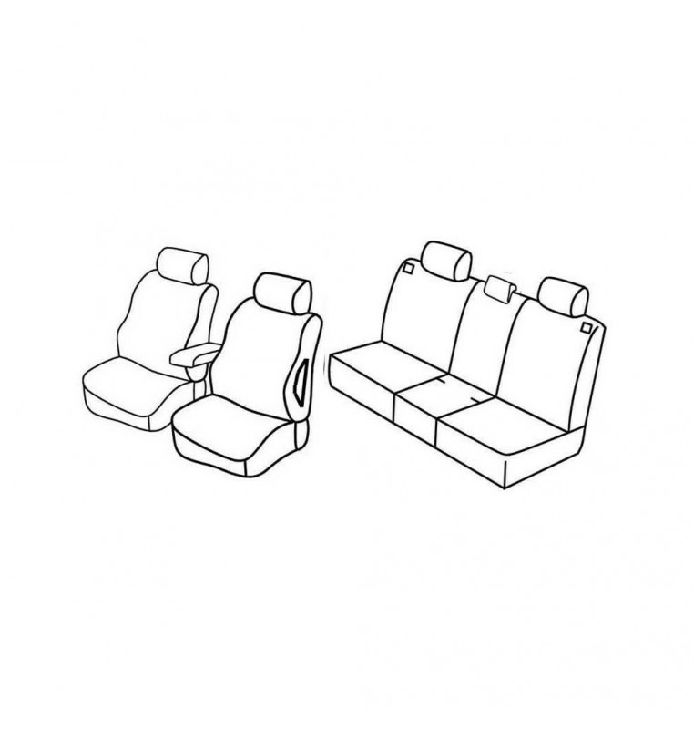 Set coprisedili Superior - Nocciola - compatibile per Opel Meriva (04/03>04/10)