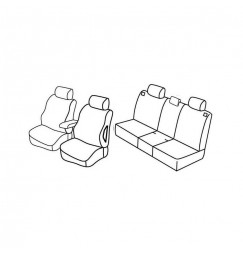 Set coprisedili Superior - Grigio/Nero - compatibile per Opel Meriva (04/03>04/10)