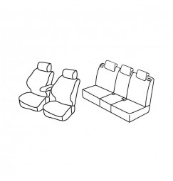 Set coprisedili Superior - Beige - compatibile per Opel Meriva (05/10>01/14) Selection, Enjoy, Cosmo