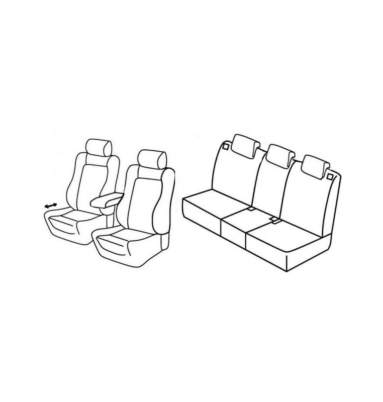 Set coprisedili Superior - Nocciola - compatibile per Opel Meriva (05/10>01/14) ARG