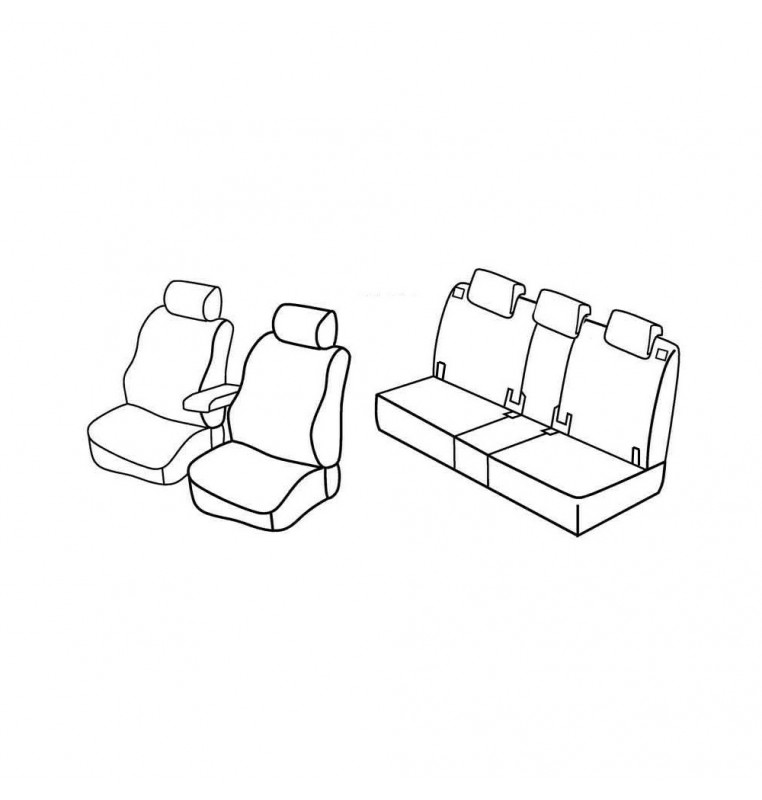 Set coprisedili Superior - Beige - compatibile per Opel Meriva (02/14>05/17)