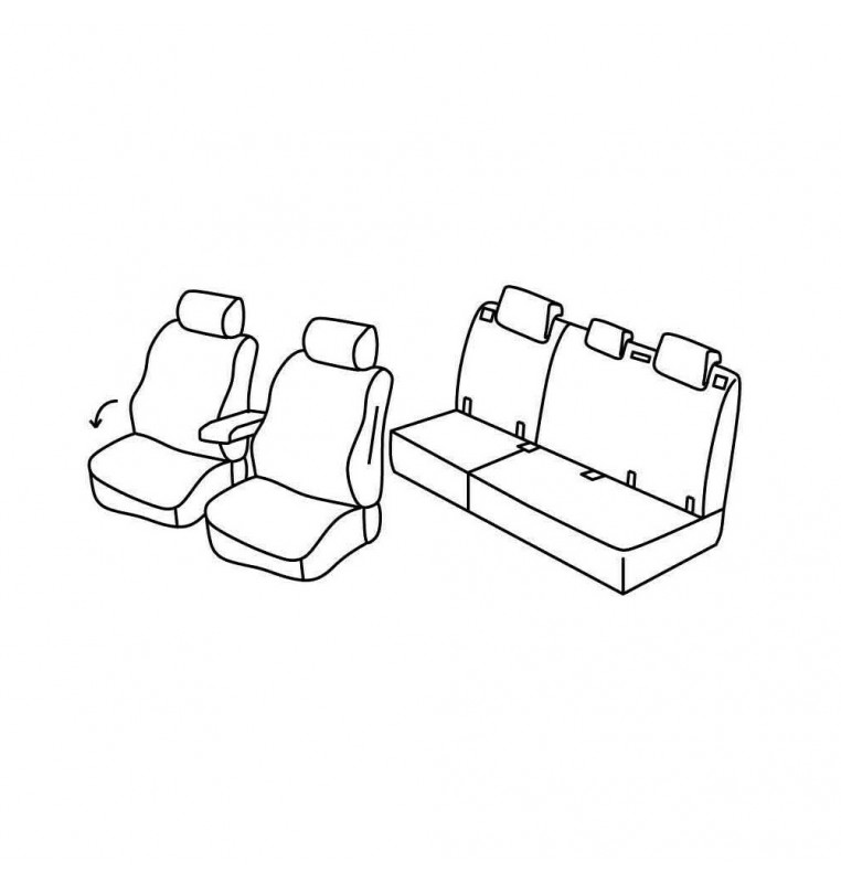 Set coprisedili Superior - Nocciola - compatibile per Opel Mokka (11/12>03/16)  - Opel Mokka X (04/16>12/19)