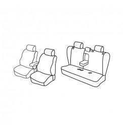 Set coprisedili Superior - Beige - compatibile per Opel Vectra 5p (10/02>01/09)