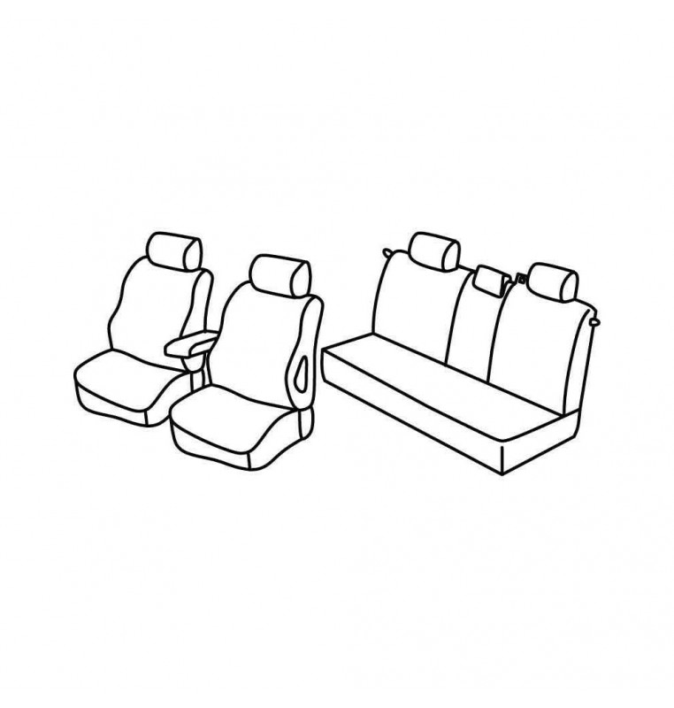 Set coprisedili Superior - Nocciola - compatibile per Opel Zafira (09/05>10/11)  - Opel Zafira One (11/11>07/15)