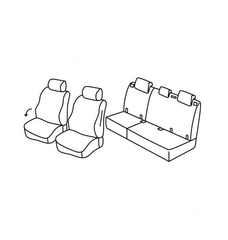 Set coprisedili Superior - Beige - compatibile per Opel Mokka (11/12>03/16)  - Opel Mokka X (04/16>12/19)