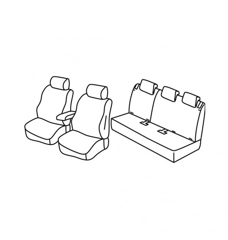 Set coprisedili Superior - Nocciola - compatibile per Opel Crossland X (06/17>)