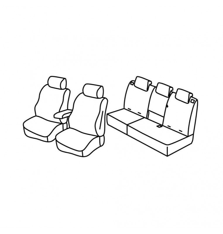 Set coprisedili Superior - Nocciola - compatibile per Opel Crossland X (06/17>) Innovation