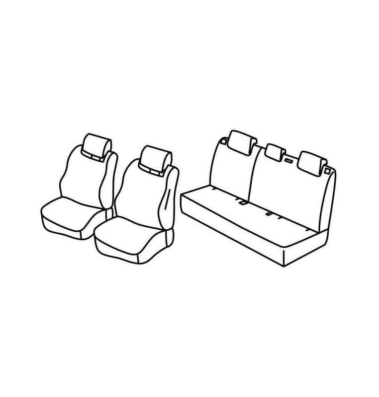 Set coprisedili Superior - Nocciola - compatibile per Opel Mokka (11/20>) GS Line, anche elettrica