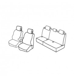 Set coprisedili Superior - Nocciola - compatibile per Peugeot 308 5p (09/07>09/13)