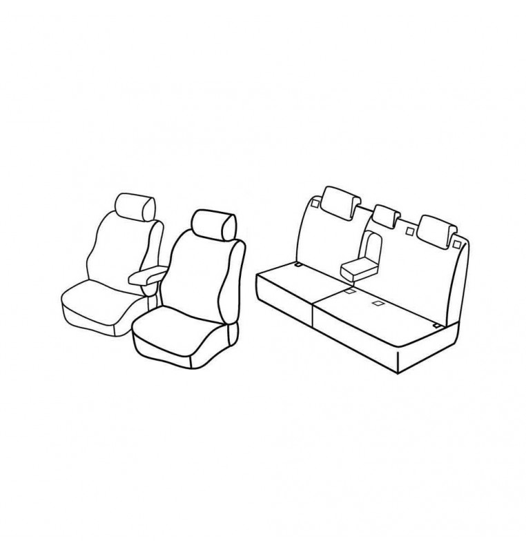 Set coprisedili Superior - Nocciola - compatibile per Peugeot 308 5p (09/07>09/13)