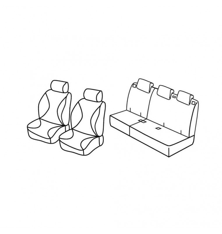 Set coprisedili Superior - Nocciola - compatibile per Peugeot 2008 (06/13>11/19)