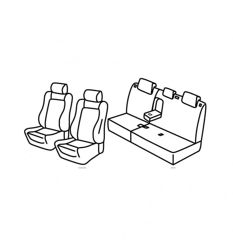 Set coprisedili Superior - Grigio/Nero - compatibile per Peugeot 3008 (10/16>)