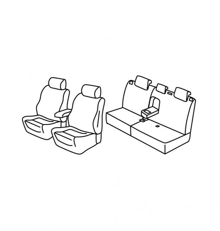 Set coprisedili Superior - Nocciola - compatibile per Peugeot 308 sw (05/14>08/21)