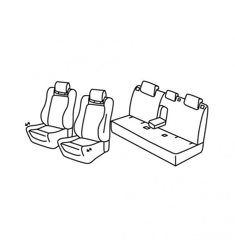 Set coprisedili Superior - Nocciola - compatibile per Peugeot 508 sw (01/19>) GT Line