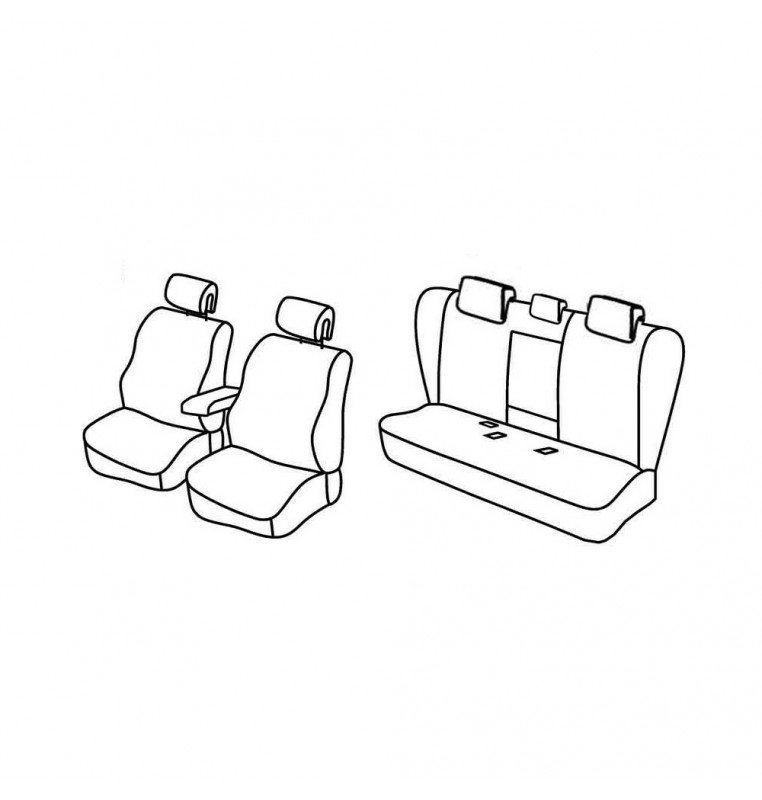 Set coprisedili Superior - Nocciola - compatibile per Renault Laguna III Sportour (10/07>04/13)