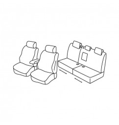 Set coprisedili Superior - Beige - compatibile per Renault Modus (09/04>06/13)