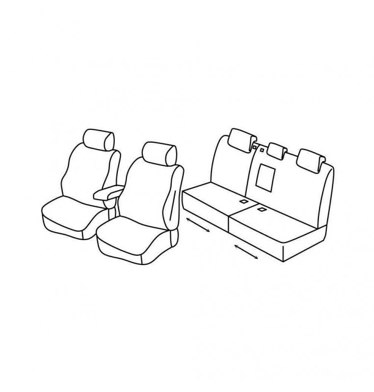 Set coprisedili Superior - Beige - compatibile per Renault Modus (09/04>06/13)