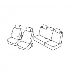 Set coprisedili Superior - Beige - compatibile per Renault Modus (09/04>06/13)