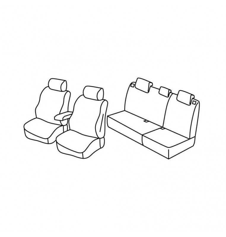 Set coprisedili Superior - Beige - compatibile per Renault Modus (09/04>06/13)