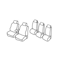 Set coprisedili Superior - Beige - compatibile per Renault Scenic X-Mod 5 posti (09/09>09/16)