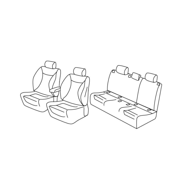 Set coprisedili Superior - Nocciola - compatibile per Renault Megane IV Berlina (01/16>) Intens