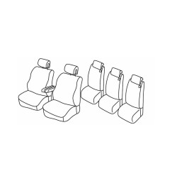 Set coprisedili Superior - Grigio/Nero - compatibile per Renault Espace (09/12>04/15)