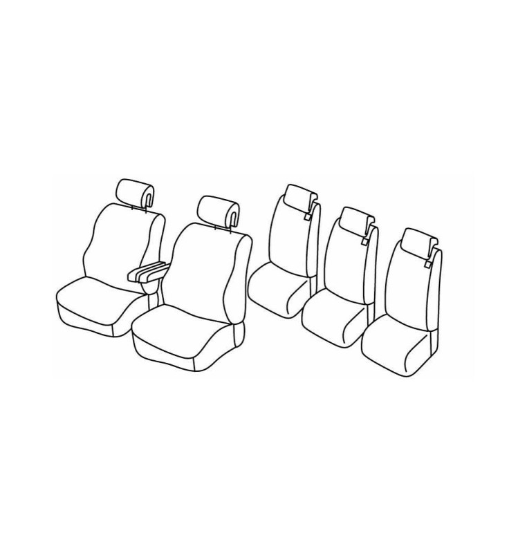 Set coprisedili Superior - Grigio/Nero - compatibile per Renault Espace (09/12>04/15)