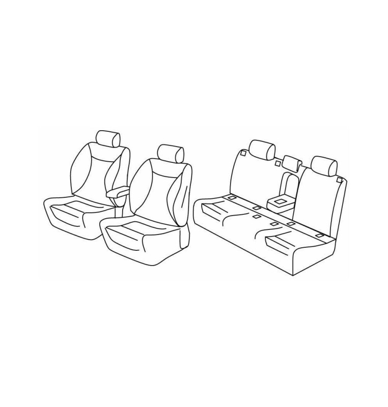 Set coprisedili Superior - Nocciola - compatibile per Renault Megane IV Berlina (01/16>)