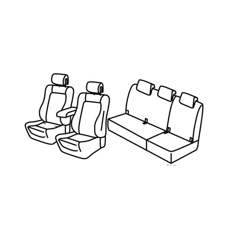 Set coprisedili Superior - Nocciola - compatibile per Renault Scenic 5 posti (10/16>12/22)