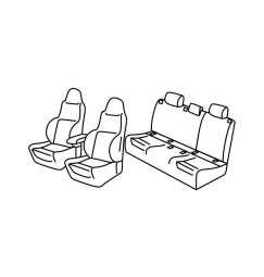 Set coprisedili Superior - Nocciola - compatibile per Renault Megane IV Berlina (01/16>) GT Line