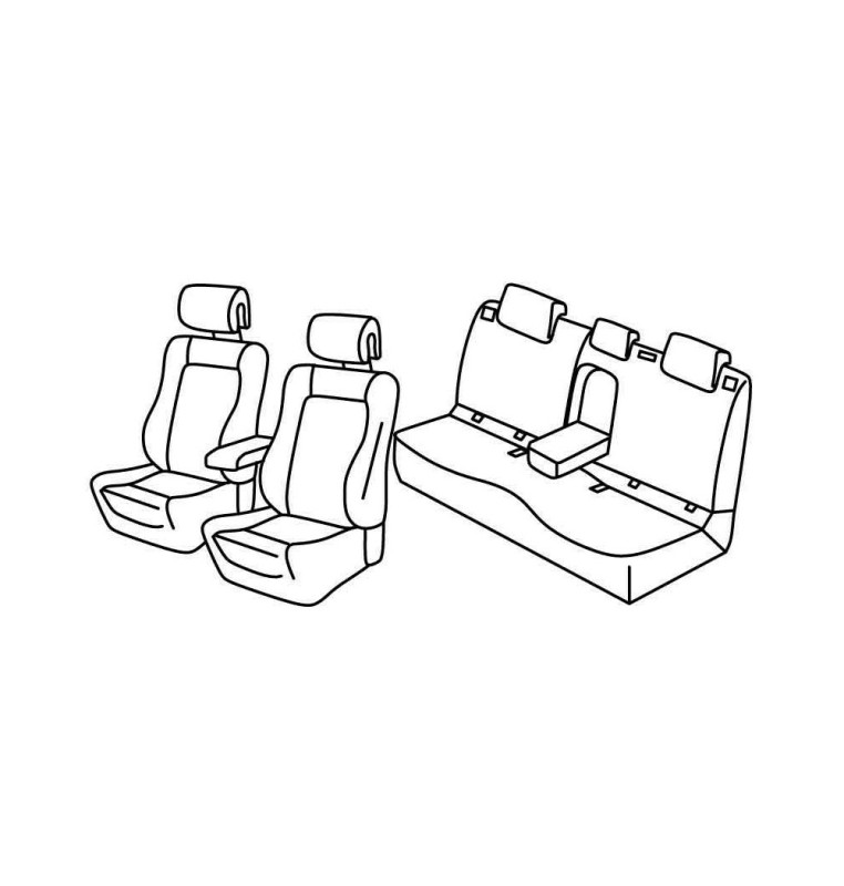 Set coprisedili Superior - Nocciola - compatibile per Renault Koleos (08/17>10/22) Intens