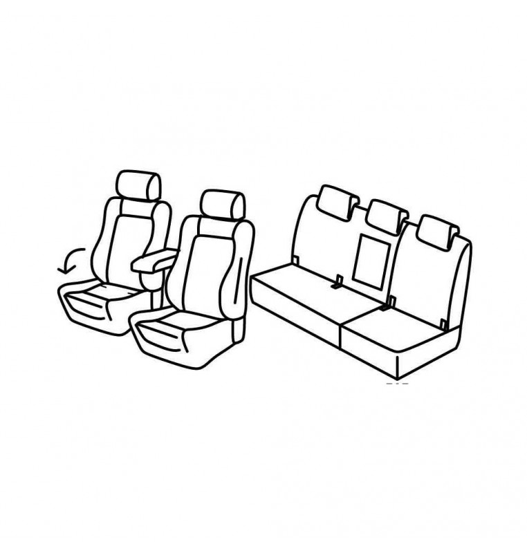 Set coprisedili Superior - Beige - compatibile per Renault Scenic 5 posti (10/16>12/22)