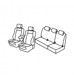 Set coprisedili Superior - Nocciola - compatibile per Renault Scenic 5 posti (10/16>12/22)