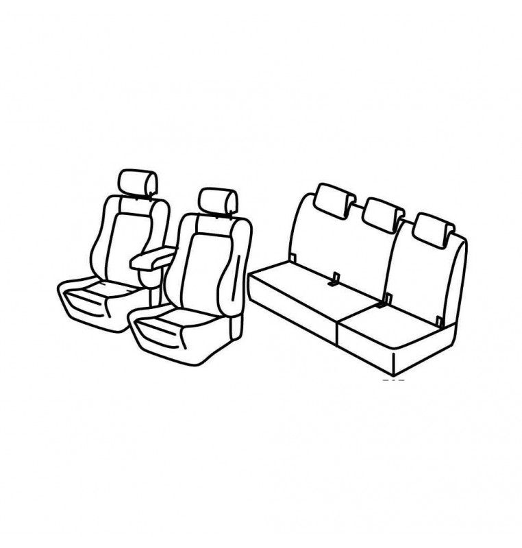 Set coprisedili Superior - Nocciola - compatibile per Renault Scenic 5 posti (10/16>12/22)