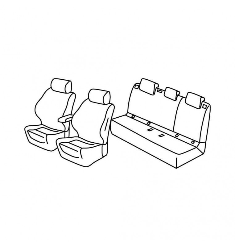 Set coprisedili Superior - Beige - compatibile per Renault Captur (12/19>)