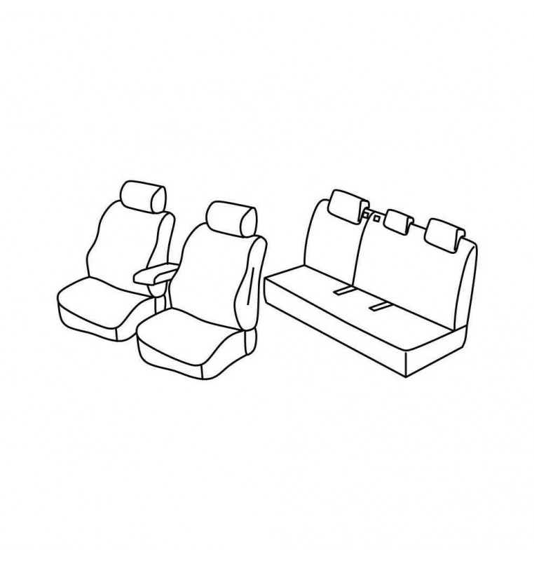 Set coprisedili Superior - Nocciola - compatibile per Renault Modus (02/08>06/13)