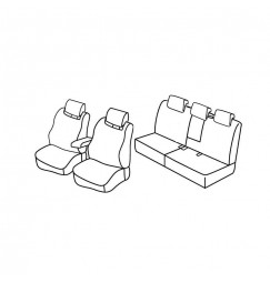 Set coprisedili Superior - Nero/Blu - compatibile per Seat Altea XL (01/07>06/15)