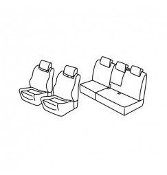 Set coprisedili Superior - Nocciola - compatibile per Seat Altea XL (01/07>06/15) Freetrack