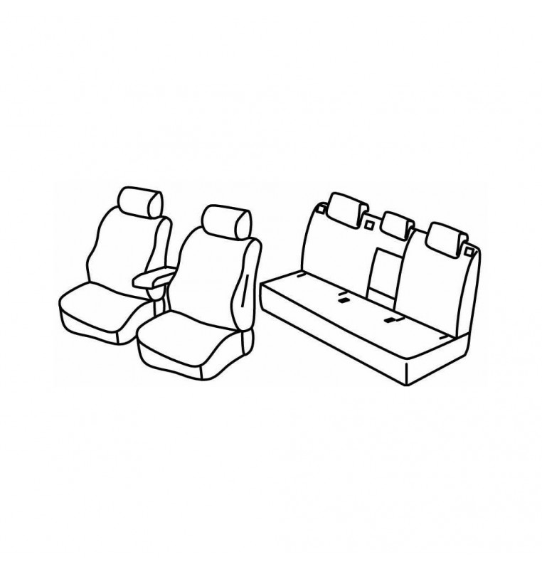 Set coprisedili Superior - Nocciola - compatibile per Seat Ateca (07/16>) Style, Business