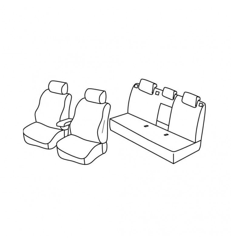 Set coprisedili Superior - Nocciola - compatibile per Seat Toledo (01/13>07/15)